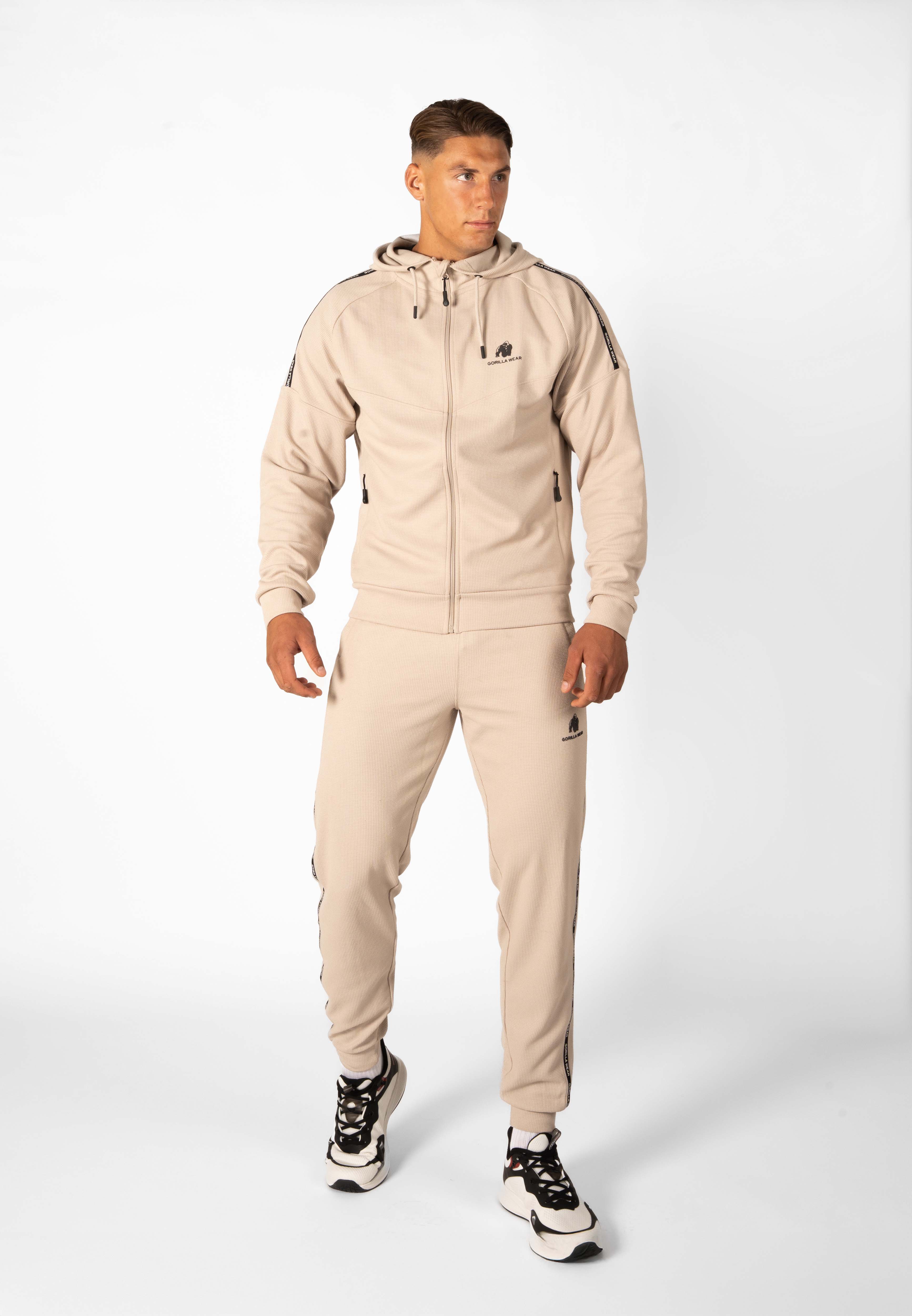 Harvey-hooded-track-jacket-beige-5