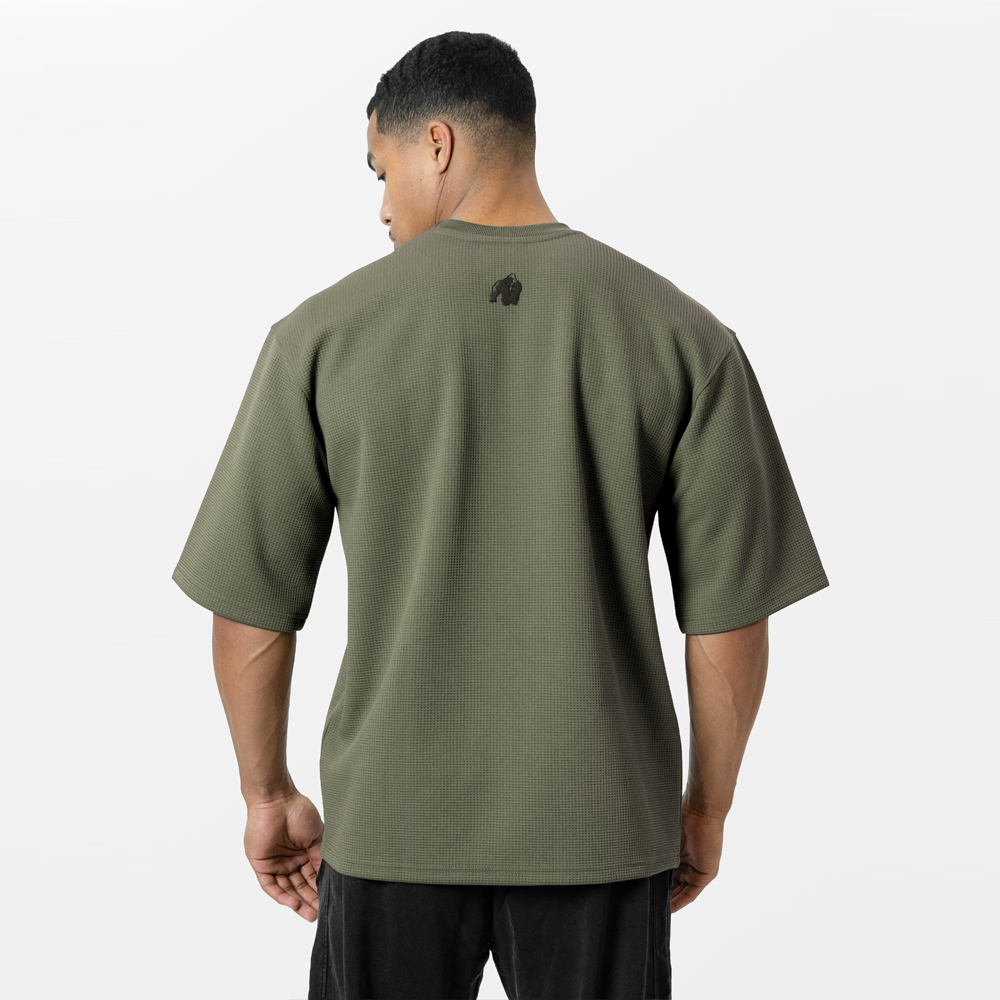 91099010-Idaho-oversized-waffle-T-shirt-army-green-2